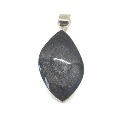 Obsidienne argentée - Pendentifs Cerclé - Bélière Argentée