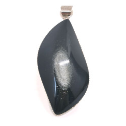 Obsidienne argentée - Pendentifs Cerclé - Bélière Argentée