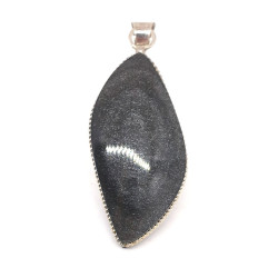 Obsidienne argentée - Pendentifs Cerclé - Bélière Argentée