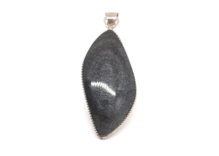 Obsidienne argentée - Pendentifs Cerclé - Bélière Argentée