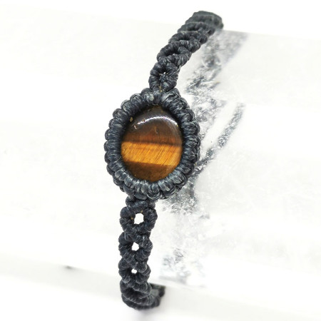 Oeil de Tigre - Bracelet Macramé