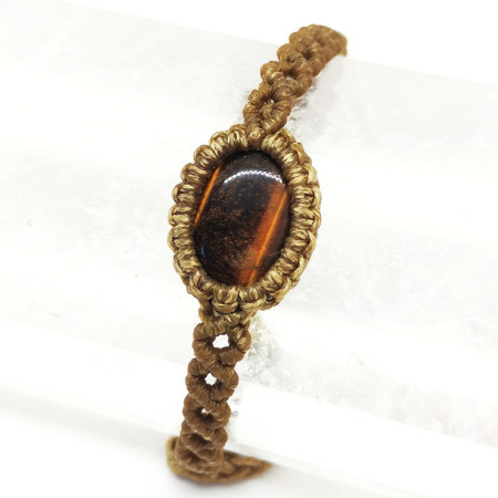 Oeil de Tigre - Bracelet Macramé