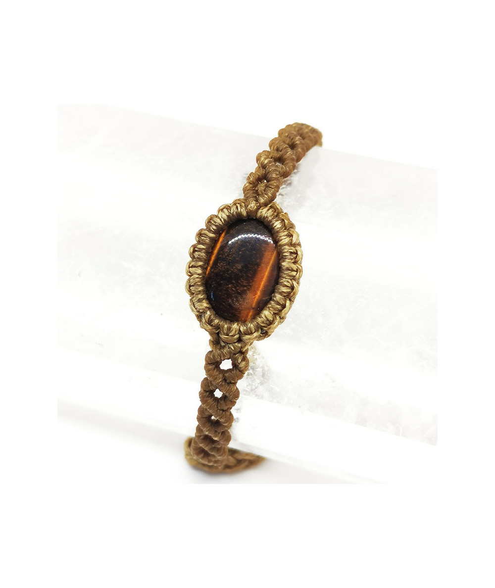 Oeil de Tigre - Bracelet Macramé