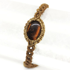 Oeil de Tigre - Bracelet Macramé