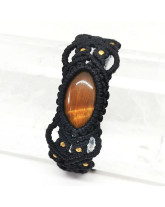 Oeil de Tigre - Bracelet Macramé