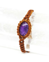 Améthyste - Bracelet Macramé