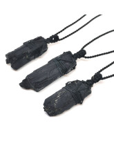 Tourmaline - Collier Macramé Brute
