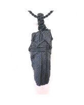 Tourmaline - Collier Macramé Brute