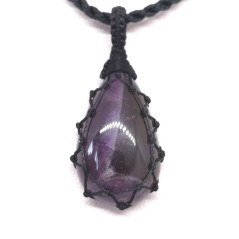 Améthyste - Collier Macramé Cabochon