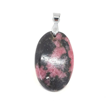 Rhodonite - Pendentif Cabochon & Bélière