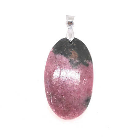 Rhodonite - Pendentif Cabochon & Bélière