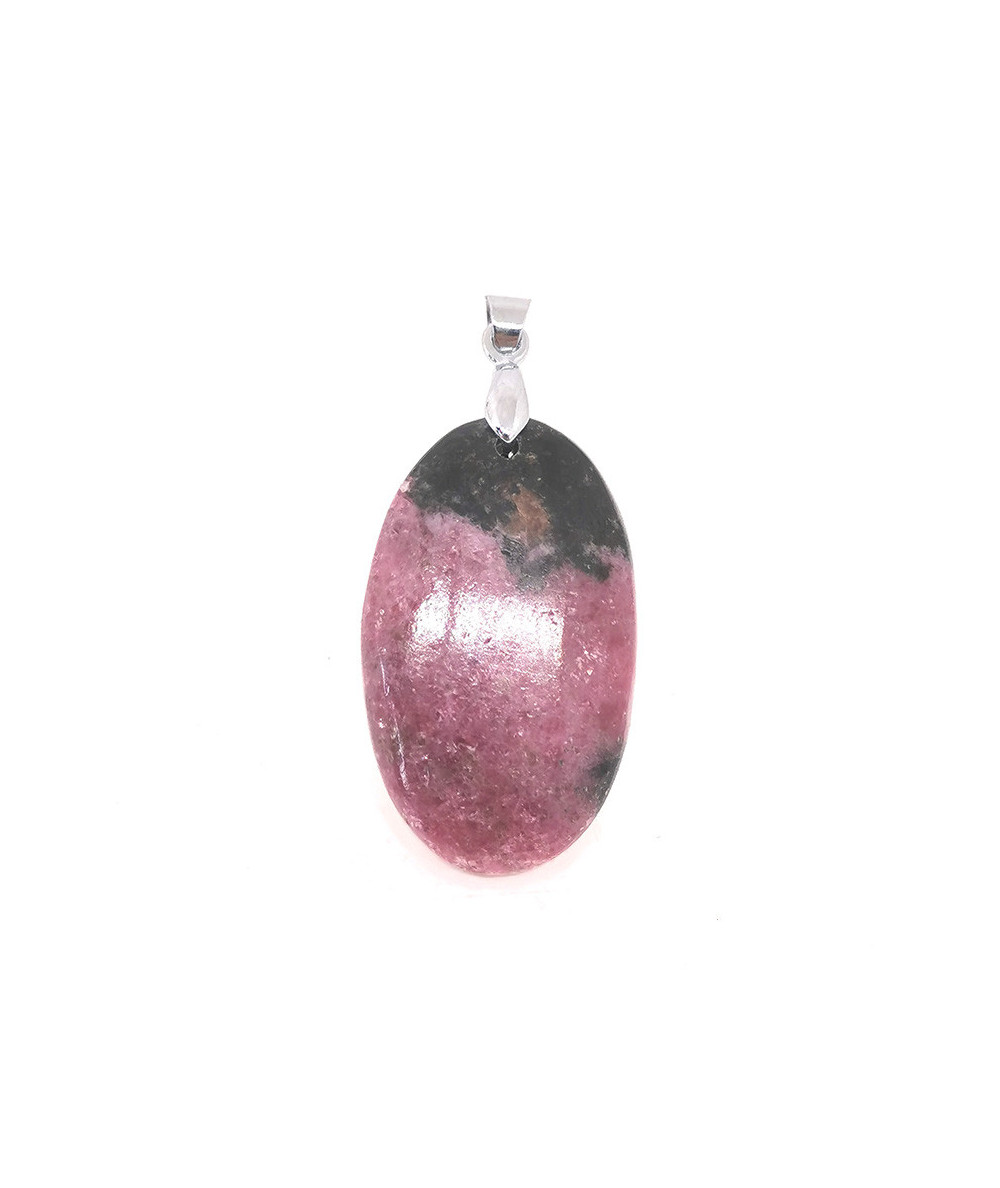Rhodonite - Pendentif Cabochon & Bélière