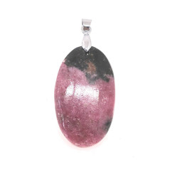 Rhodonite - Pendentif Cabochon & Bélière