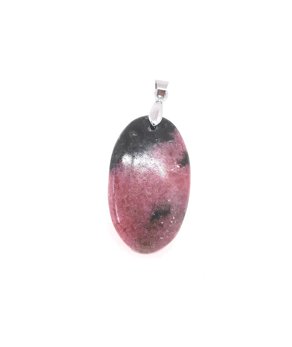 Rhodonite - Pendentif Cabochon & Bélière