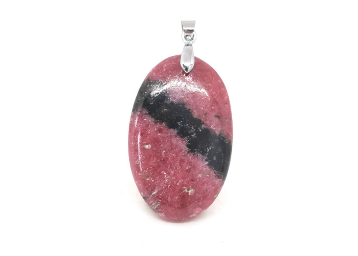 Rhodonite - Pendentif Cabochon & Bélière