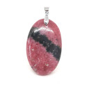 Rhodonite - Pendentif Cabochon & Bélière