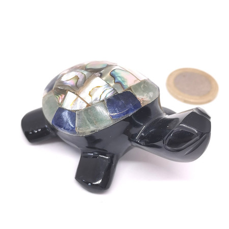 Obsidienne Oeil céleste & Nacre - Tortue