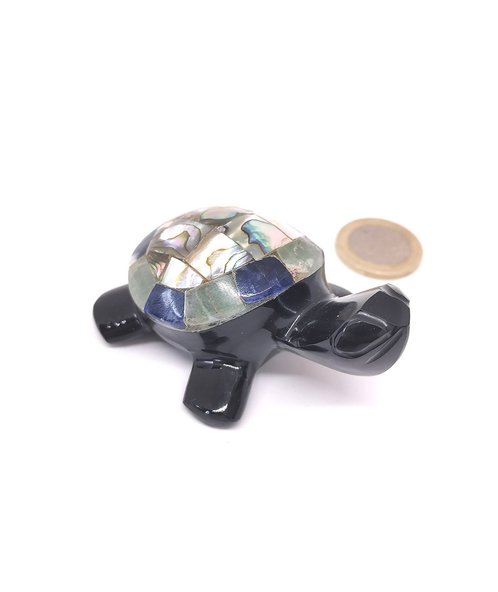 Obsidienne Oeil céleste & Nacre - Tortue