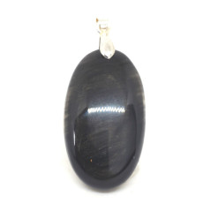 Obsidienne Oeil Céleste d'Afrique - Pendentif Bélière - Cabochon