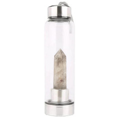 Gourde Quartz Fumé – Bouteille avec Pierre | Cristal Forest