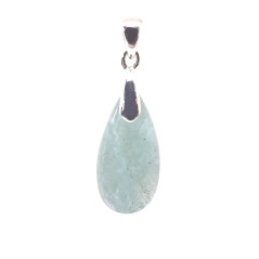 Aigue Marine - Pendentif Bélière Argent