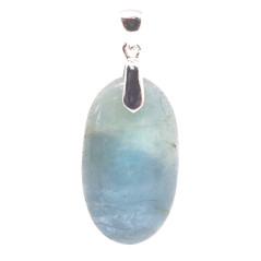 Aigue Marine - Pendentif Bélière Argent