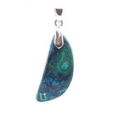Chrysocolle - Pendentif Bélière Argent