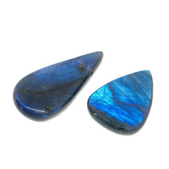 Labradorite - Pendentif Pierre Percée - Pierre Plate