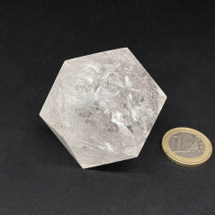 Cristal de Roche - Icosaèdre (Solide de Platon)