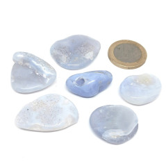 Calcédoine Bleue - Pierre Roulée