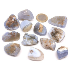 Calcédoine Bleue - Pierre Roulée