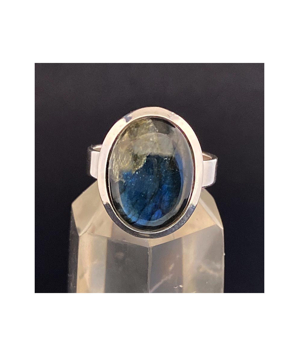 Labradorite - Bague Sertie Argent - AAA+