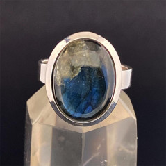 Labradorite - Bague Sertie Argent - AAA+
