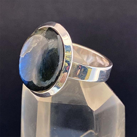 Labradorite - Bague Sertie Argent - AAA+