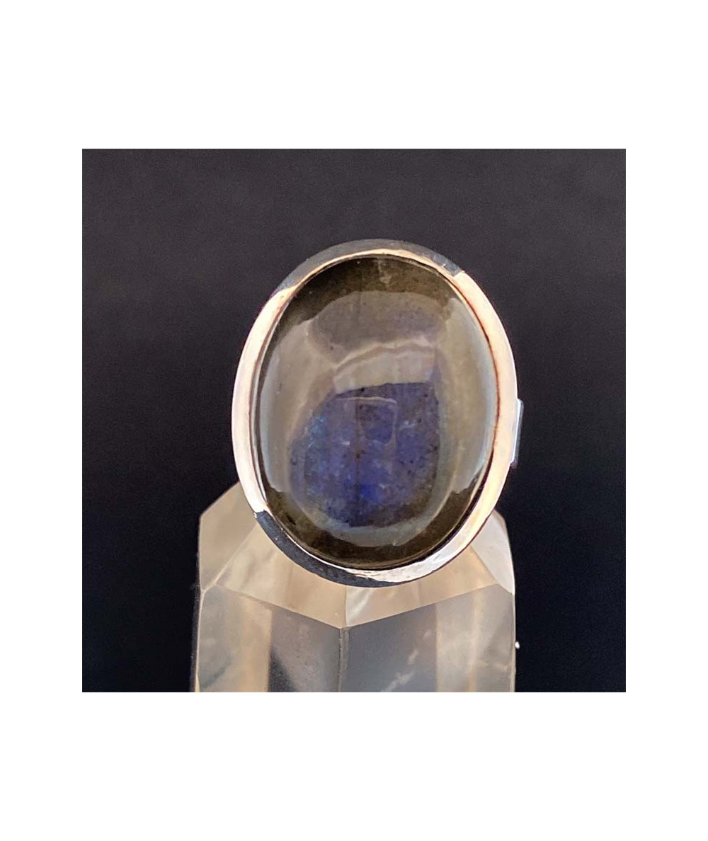 Labradorite - Bague Sertie Argent