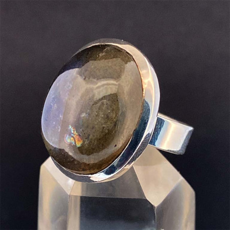 Labradorite - Bague Sertie Argent
