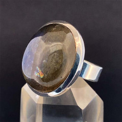 Labradorite - Bague Sertie Argent
