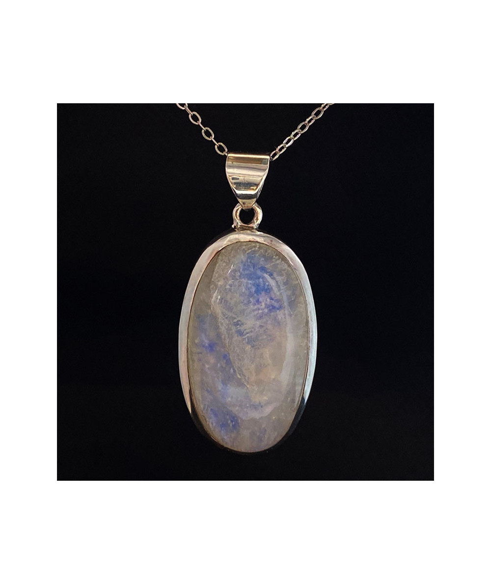Pendentif Pierre De Lune Blanche 15 Carats - Cabochon Naturel De Tanzanie - Neuf Avec étiquettes