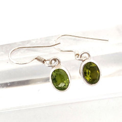 Péridot (Chrysolite) - Boucles d'Oreilles Argent