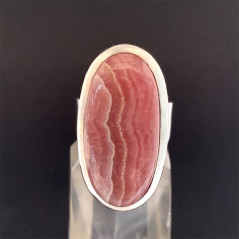 Rhodochrosite - Bague Sertie Argent - AAA+