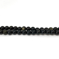 Obsidienne Dorée - Fil de Perles
