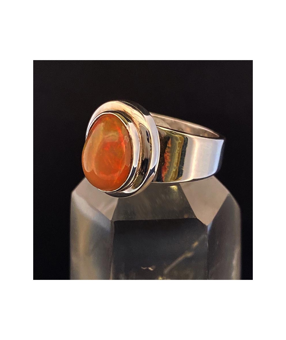 Bague Argent Massif 835 - Taille 52 - Modèle Sertie N°344 - Occasion - Belle Pièce