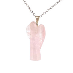 Quartz Rose - Pendentif Ange