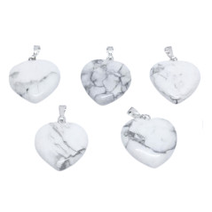 Howlite - Pendentif Coeur