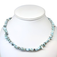 Larimar (Pectolite Bleue) - Collier Baroque (Chips)