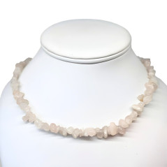 Quartz Rose - Collier Baroque (Chips)