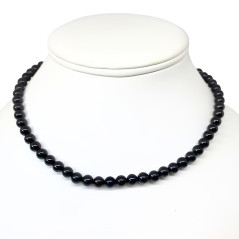 Spinelle Noire - Collier Boules 6 mm