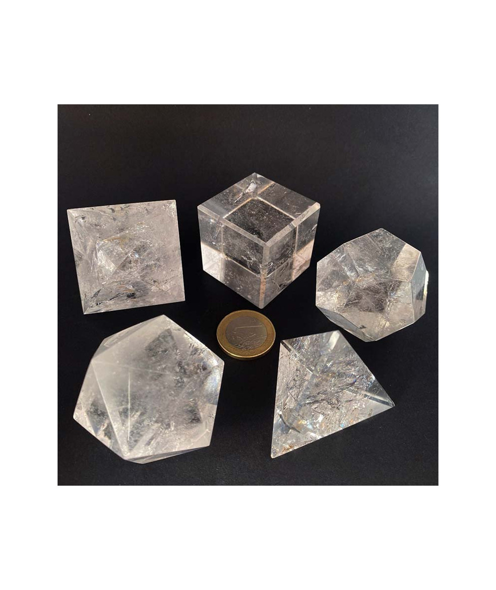 Cristal de Roche - Set des 5 Solides