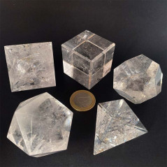 Cristal de Roche - Set des 5 Solides