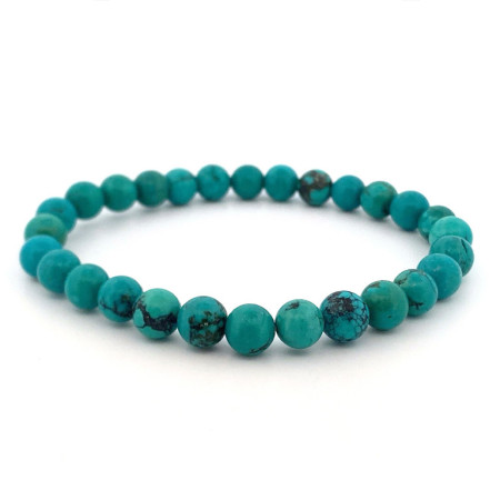 Turquoise - Bracelets Boules 6 mm